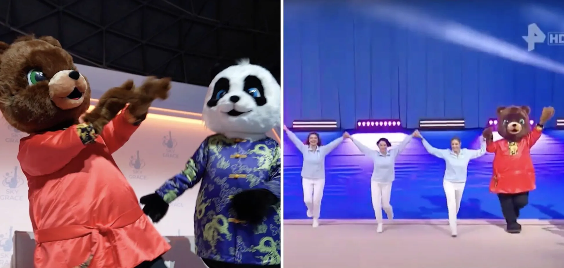 Кабаева с медведями станцевала перед китайцами: на пальце