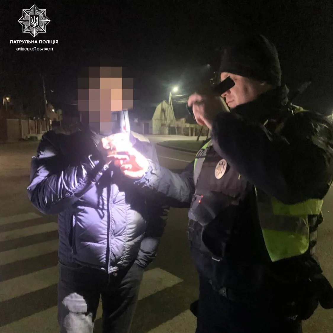 В Киевской области во время комендантского часа поймали пьяного водителя. Фото