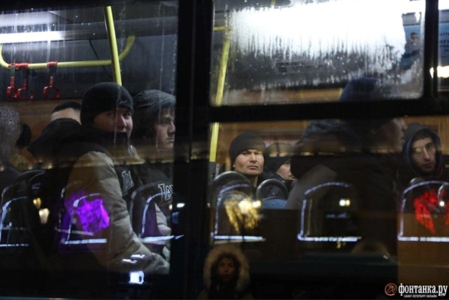 мігранти, автобус, Санкт-Петербург dqxikeidqxiqqeant