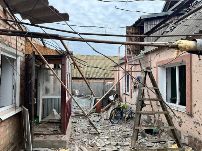 наслідки обстрілу Нікопольщини 6 січня, фото ОВА dqxikeidqxitkant