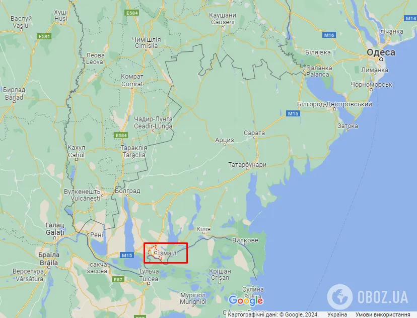 Ізмаїл на карті. dqxikeidqxitkant