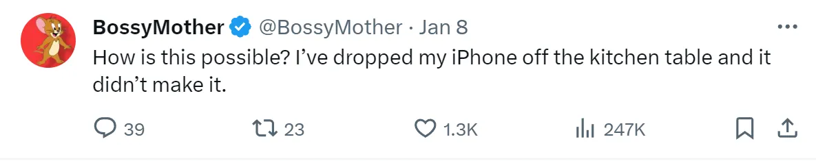 Жодної подряпини на екрані! iPhone випав з літака з висоти в 5 км і залишився цілим: історія розбурхала інтернет. Фото