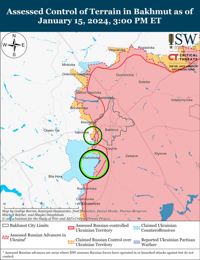 ВСУ нанесли удар по позиции российских ВДВ возле Бахмута: карты ISW