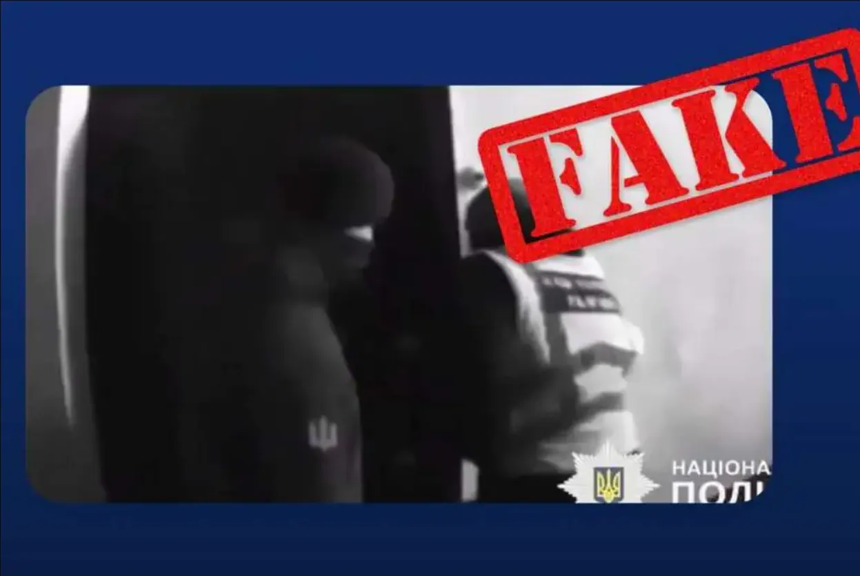 Фейк з ознаками підробки: у Нацполіції прокоментували відео з росЗМІ нібито про постріл у працівника ТЦК dqxikeidqxitkant