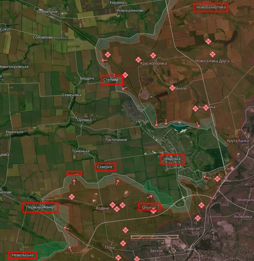 Окупанти просунулися на півночі Авдіївки та в Первомайському – DeepStatе