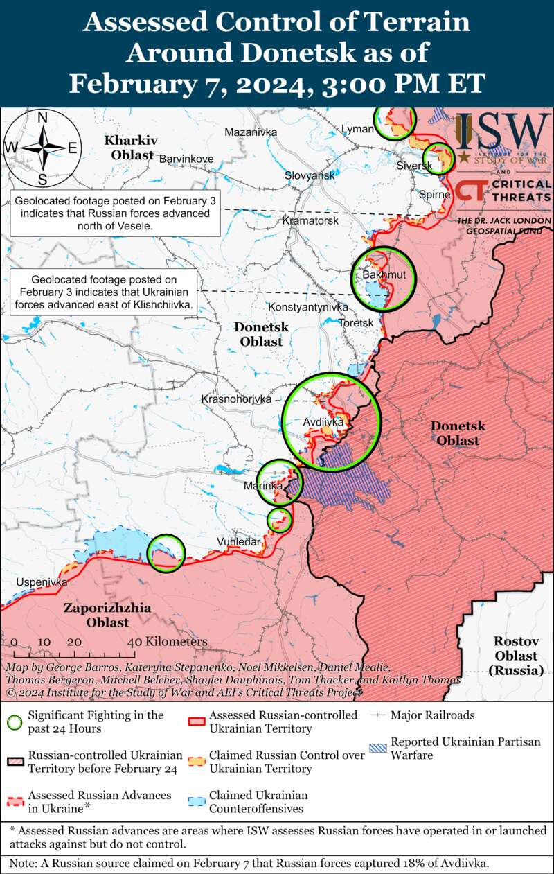 occupiers are preparing cross-border raids and trying to advance near Avdiivka: ISW maps