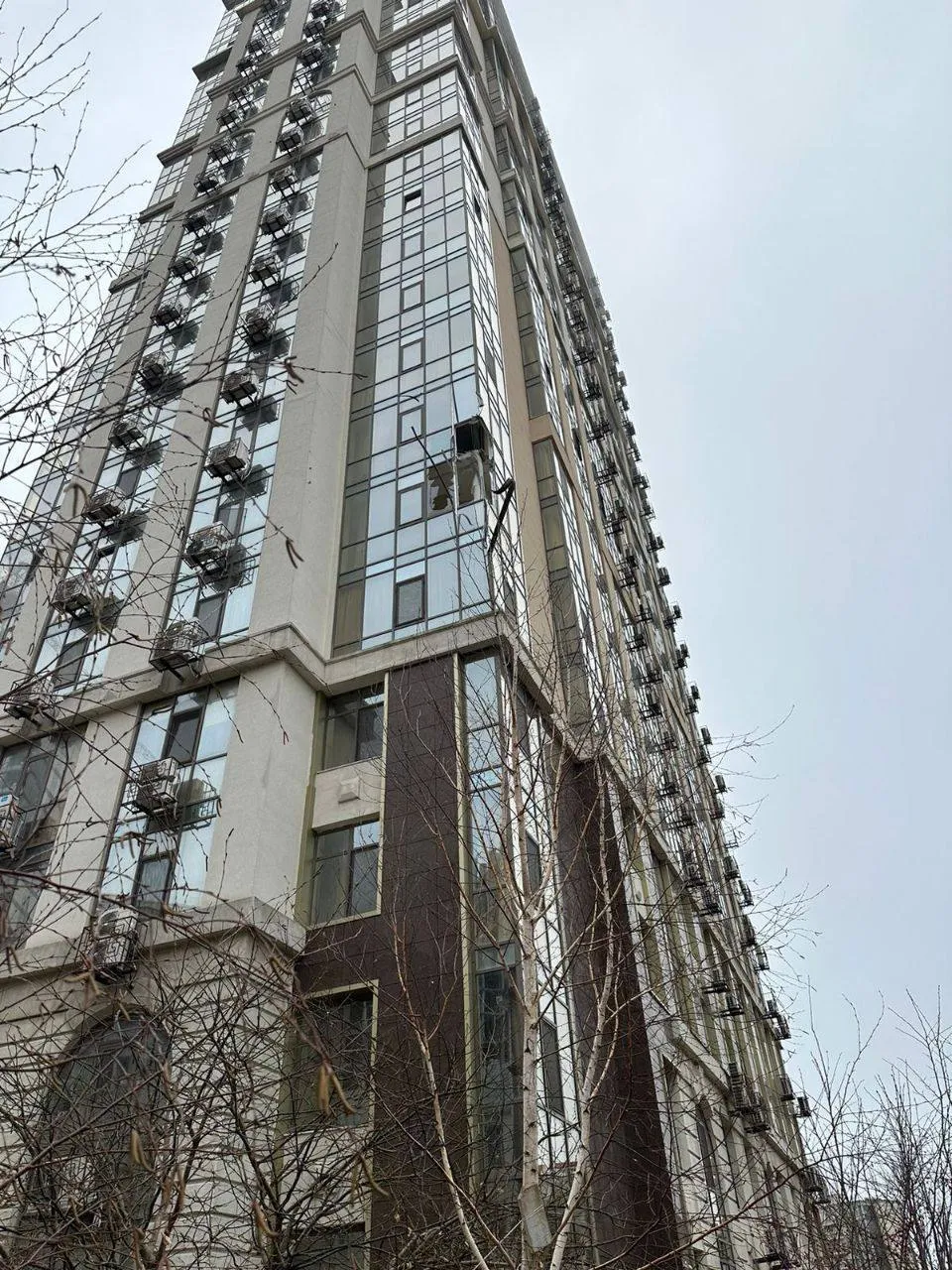 A Russian X-59 missile was shot down in Odessa: the debris damaged a building. Photo