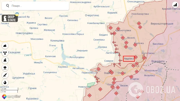 Фронт у районі Авдіївки