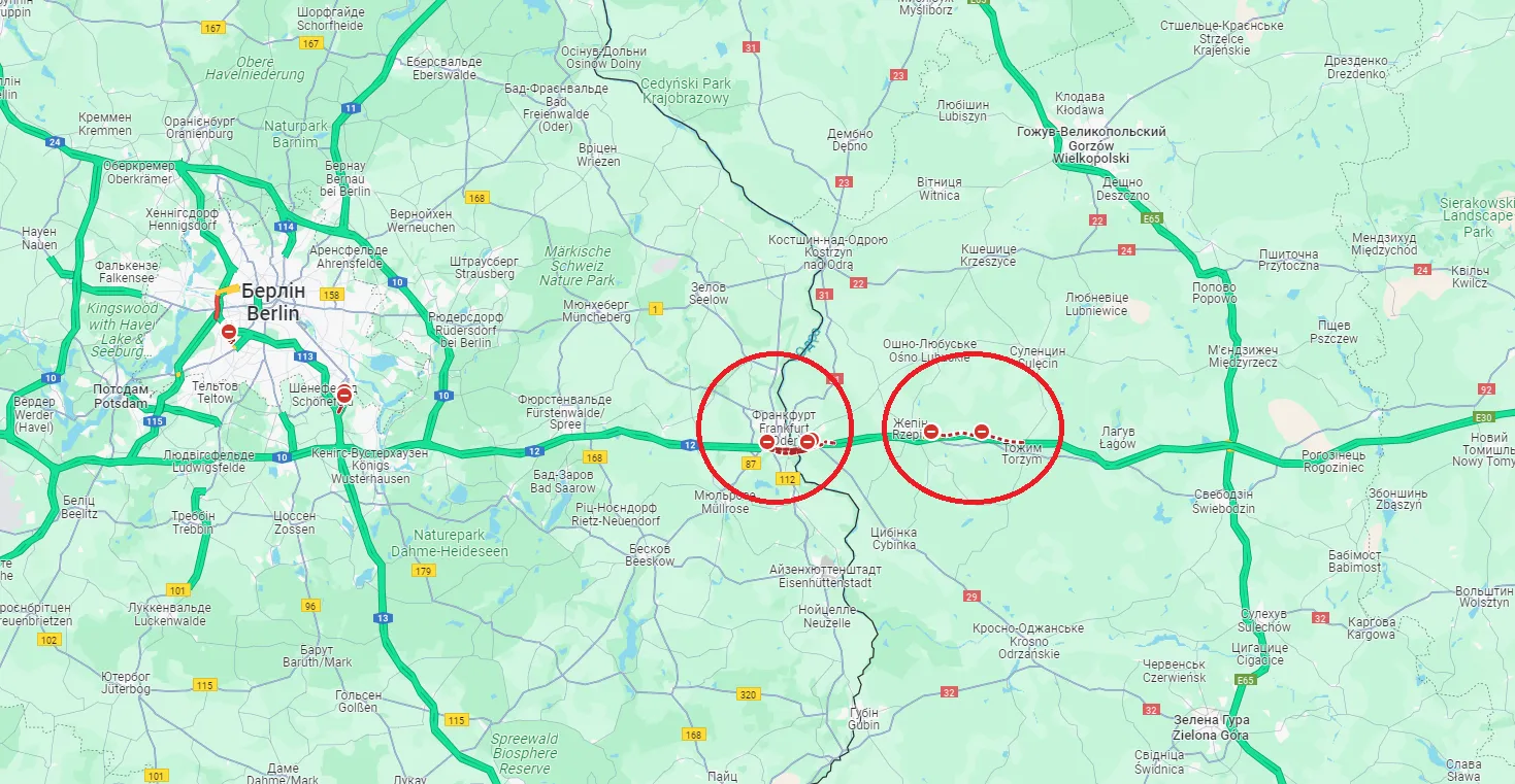 Пробки на кордоні Польщі та Німеччини dqxikeidqxiqqeant