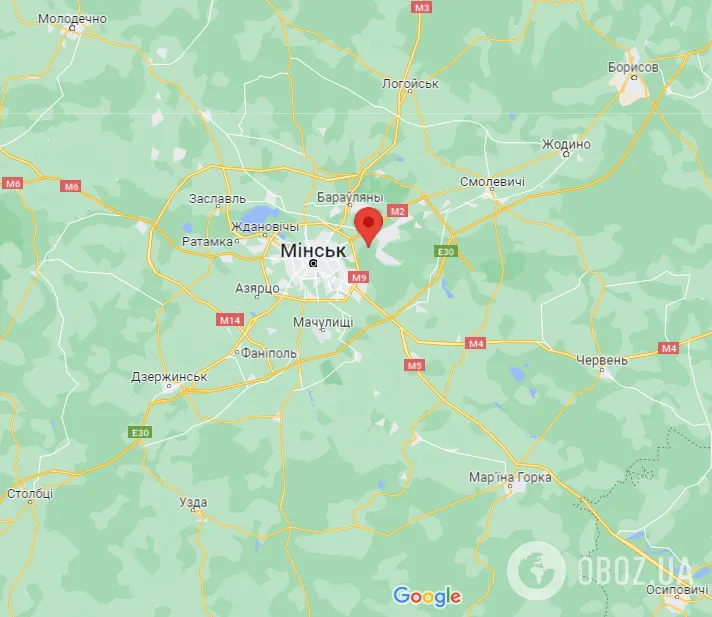 Озерище (Минск) на карте