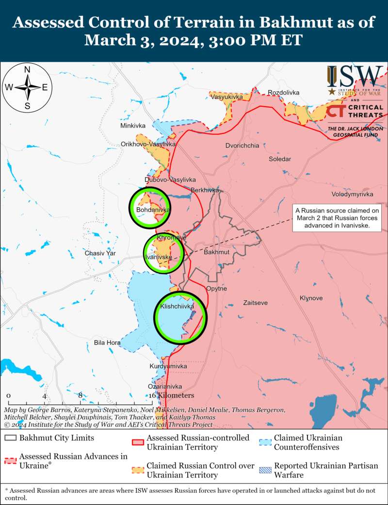 Ukrainian Armed Forces reflect a series of attacks near Avdiivka: ISW maps