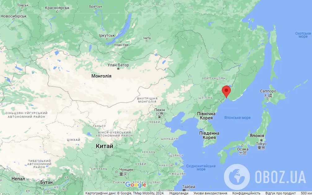 Містечко Провалове на карті