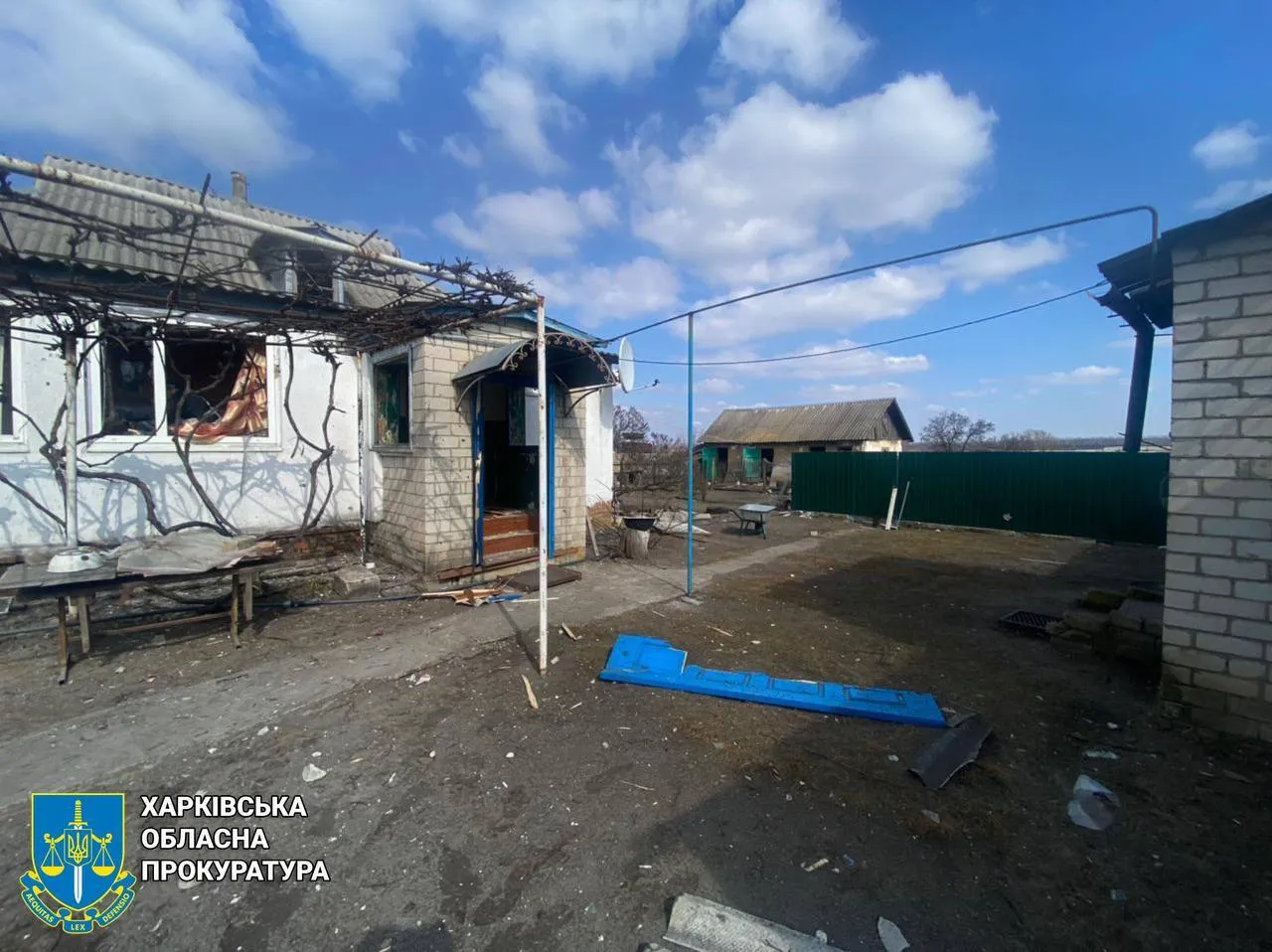 The occupiers shelled a village in the Kharkov region: a man died. Photo