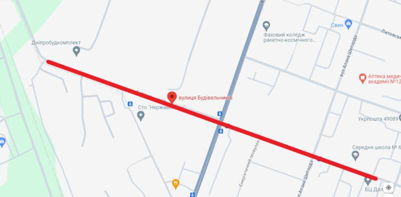 Відключення світла у Дніпрі — карта вулиць — карта вулиць