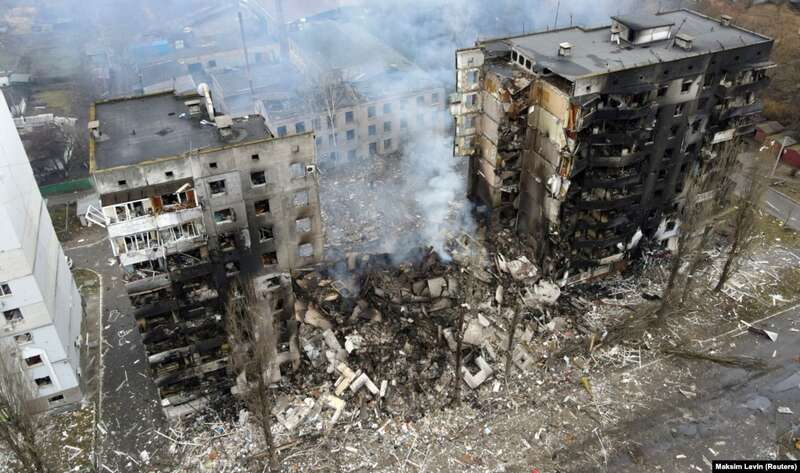 Разрушен дом в Бородянке, где погибла семья Терещуков