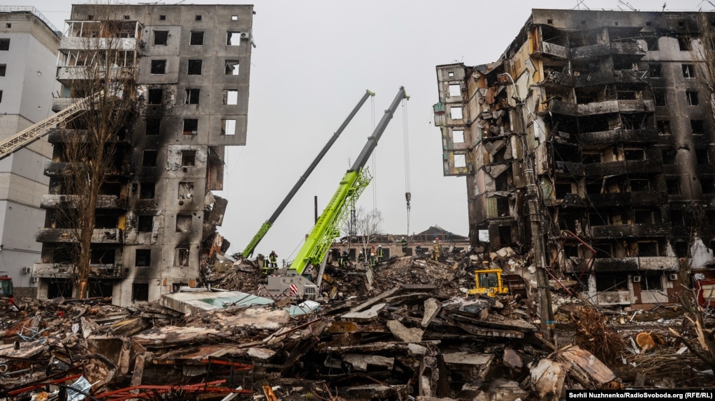 Разрушен дом в Бородянке, где погибла семья Терещуков