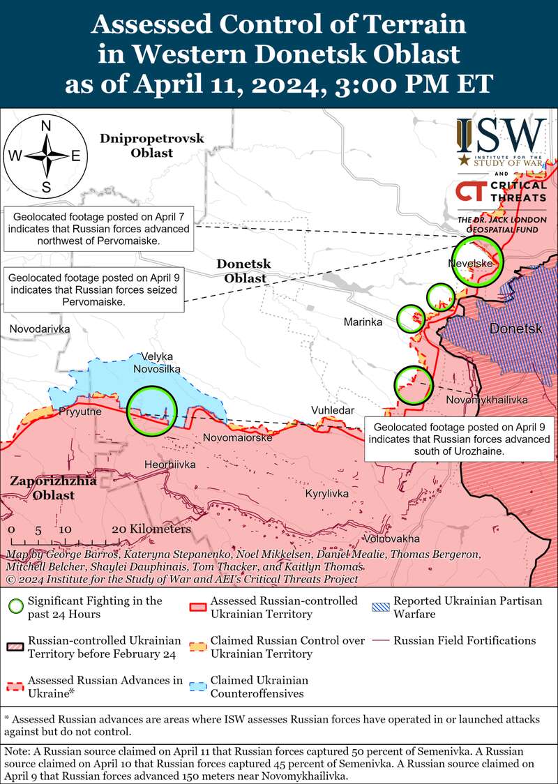 The occupiers have made little progress in the Kremennaya area, positional battles are taking place near Bakhmut: ISW analysis