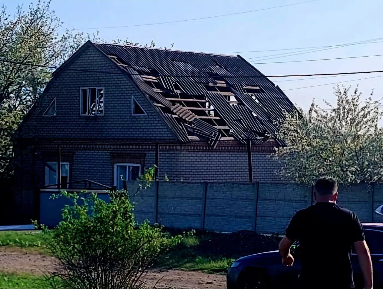 A Russian missile was shot down in Krivoy Rog: 15 houses were damaged by debris. Photo