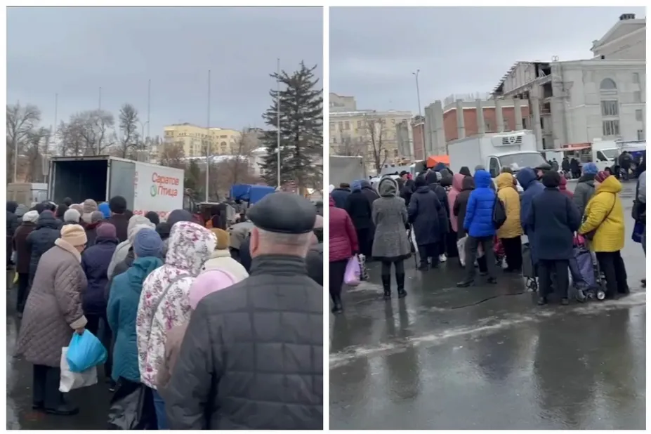 Россияне в очереди за яйцами dqxikeidqxiqqeant