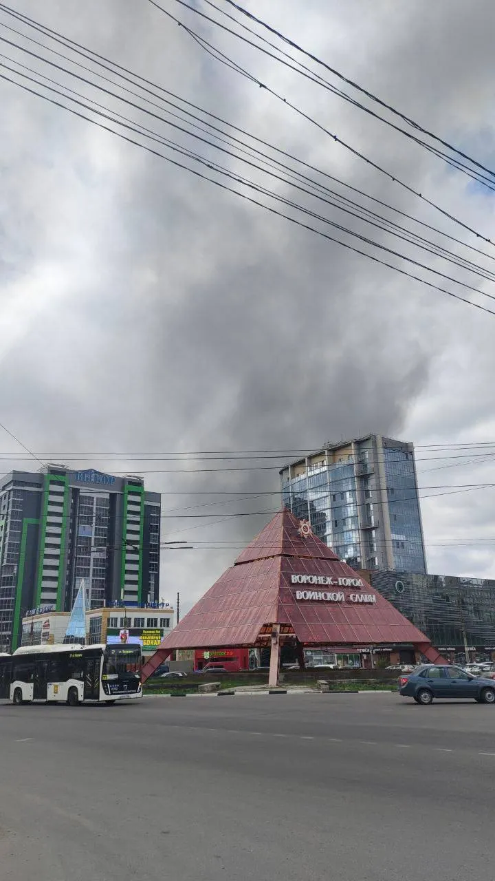 В Воронеже был виден дым