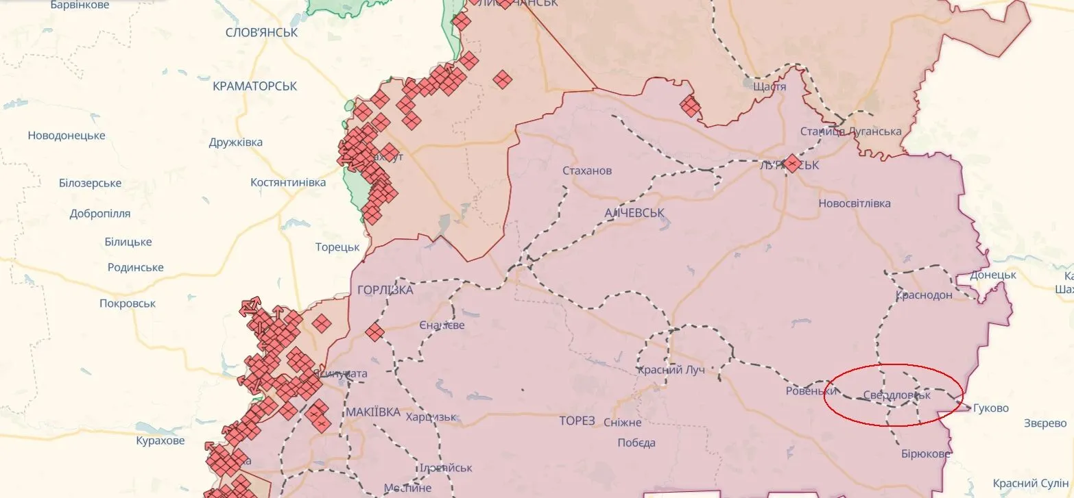 В окупованому Свердловську на Луганщині вибухнула вантажівка з боєприпасами армії РФ. Відео