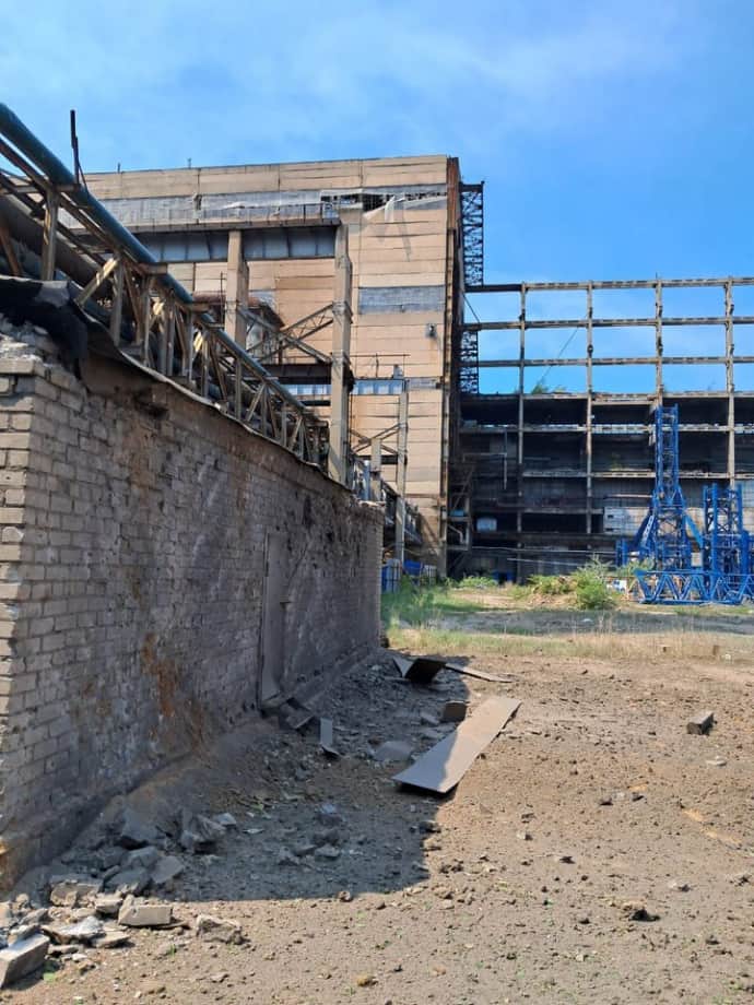 consequences of the shelling of the Slavyanskaya thermal power plant on May 5, photo: Vladimir Proskunin dqxikeidqxiqqeant