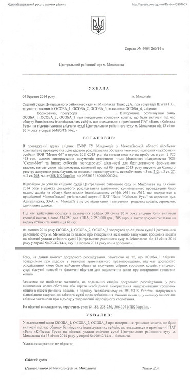 Судья Дирко приказал следователю вернуть организаторам конвертцентра ранее арестованные деньги в сумме более 7 миллионов гривен - Copyright https://news.pn dqxikeidqxitkant