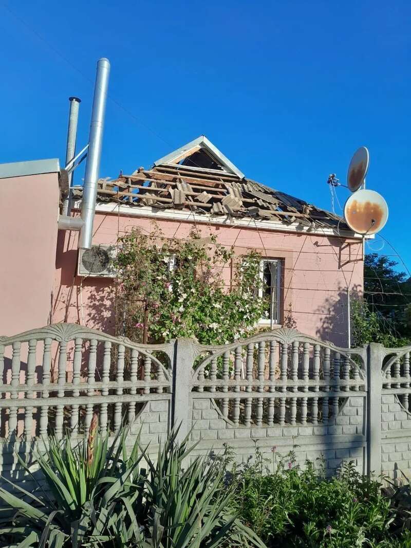 The occupiers hit Belozerka in the Kherson region: houses were damaged, there was a casualty. Photo
