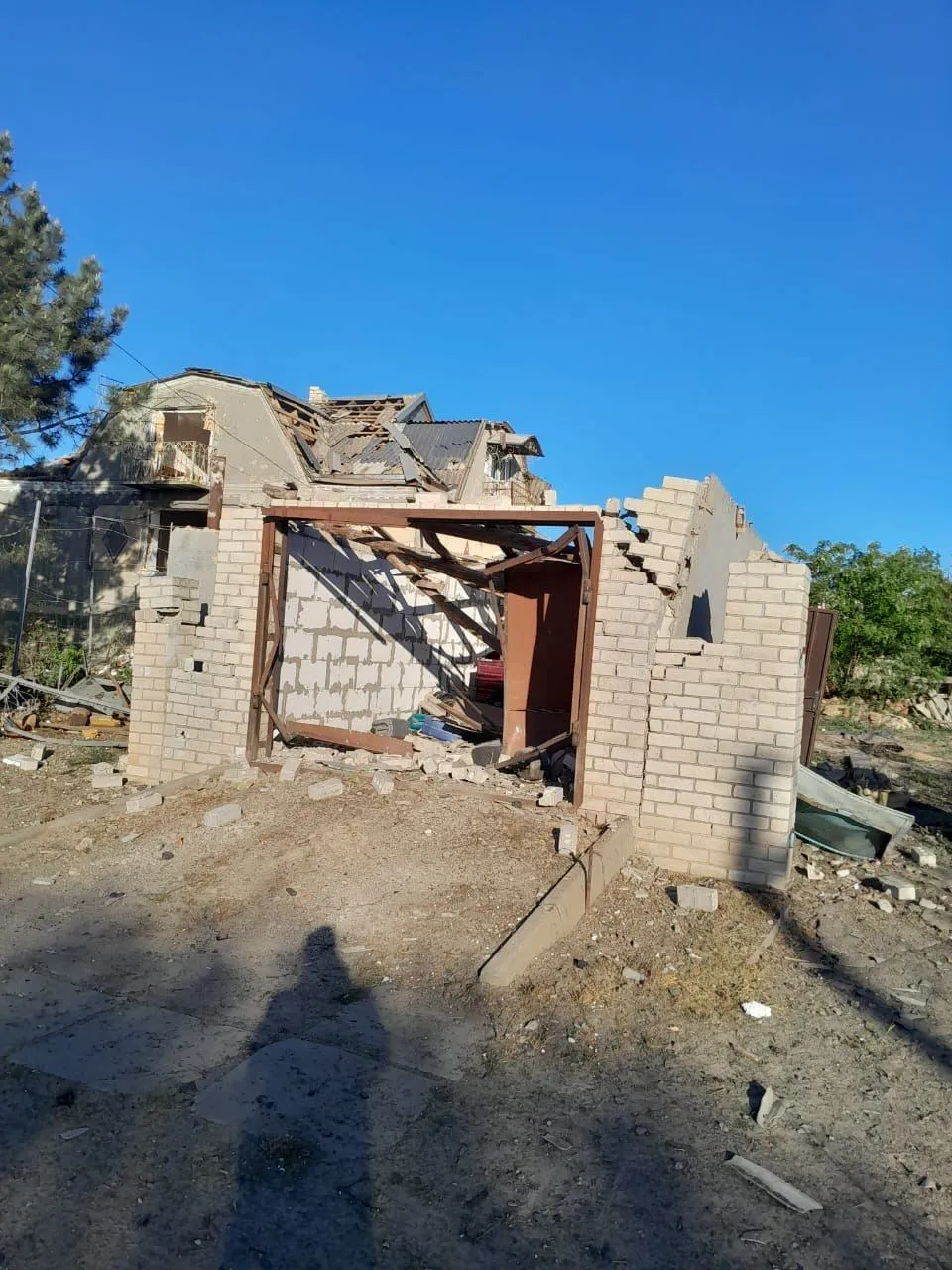 The occupiers hit Belozerka in the Kherson region: houses were damaged, there was a casualty. Photo