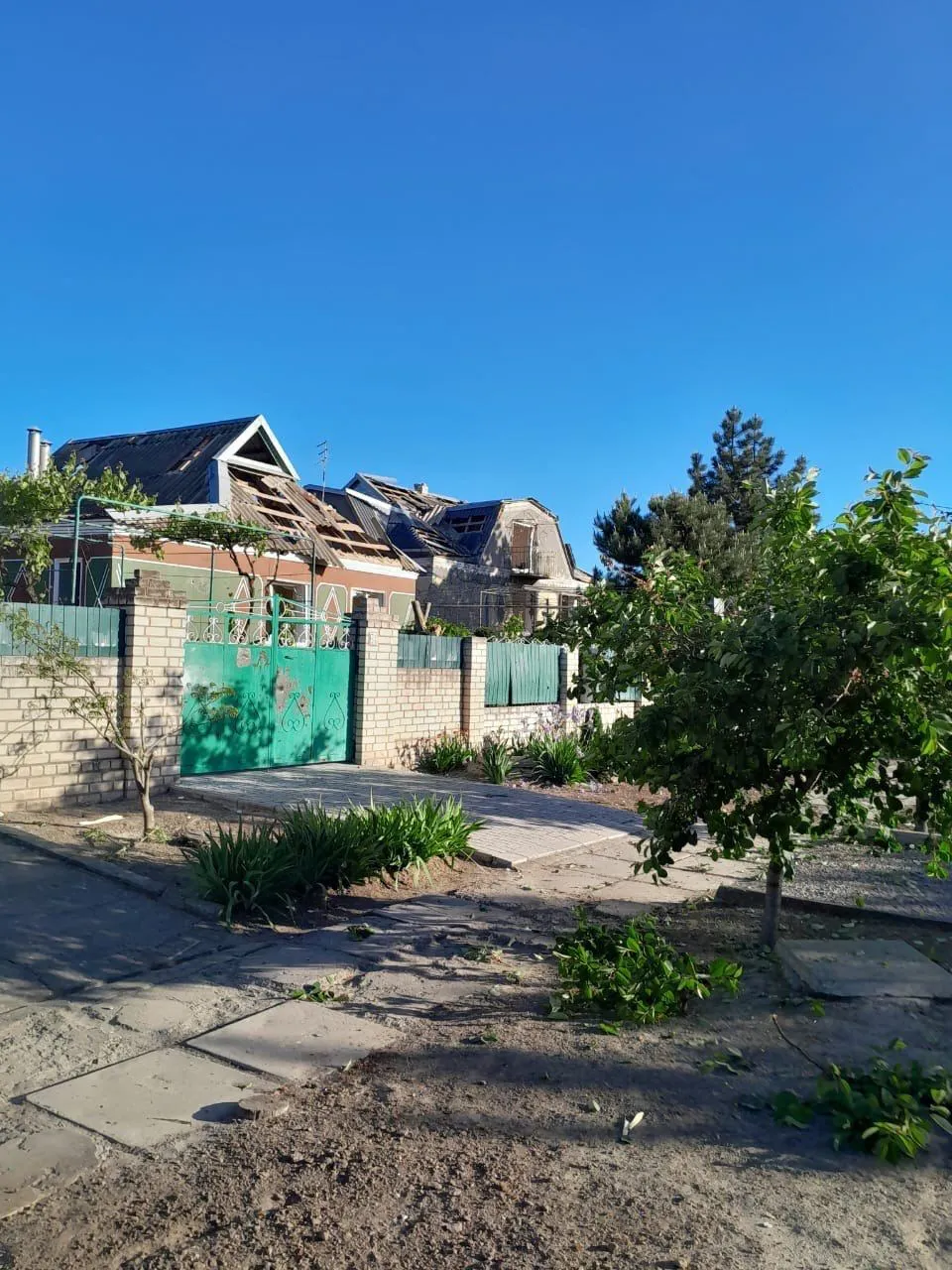 The occupiers hit Belozerka in the Kherson region: houses were damaged, there was a casualty. Photo