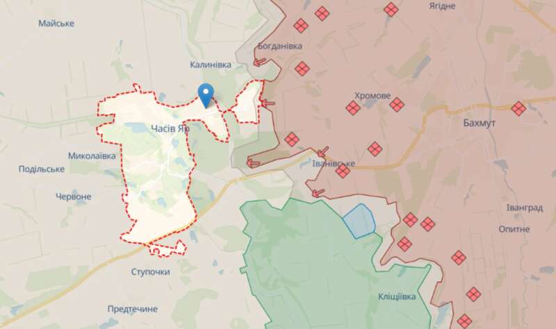 Chasov Yar map deepstate, map of Chasov Yar, Chasov Yar battle dqxikeidqxitkant