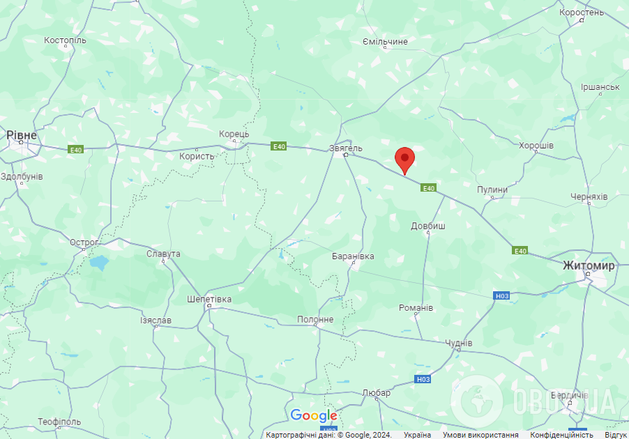 Николаевка (Житомирщина) на карте