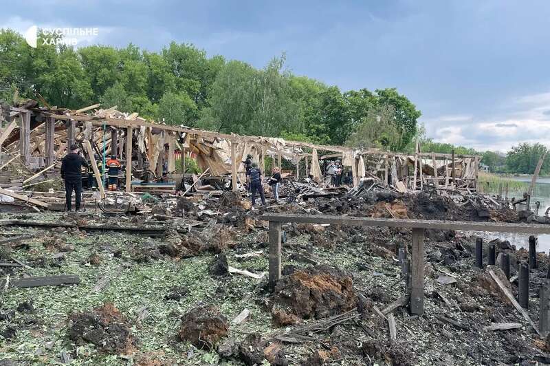 Russian attack on a recreation center eiqreidtriuzant