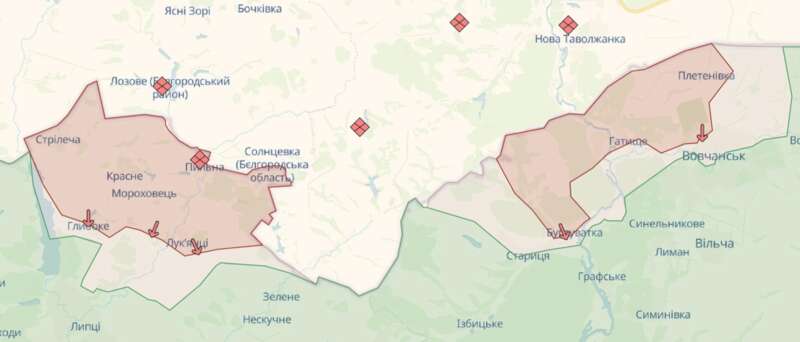 Map of military operations in the Kharkov region dqxikeidqxitkant