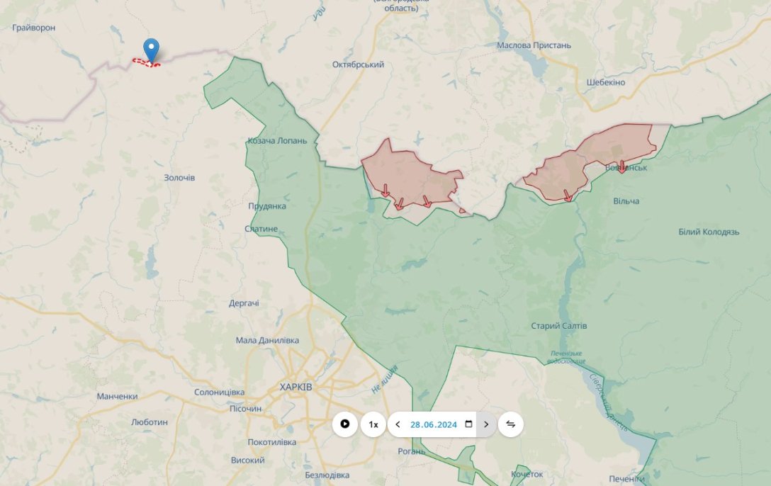 Наступ РФ, наступ на Харків, Липці, Вовчанськ, 29 червня, карта dqxikeidqxiqqeant