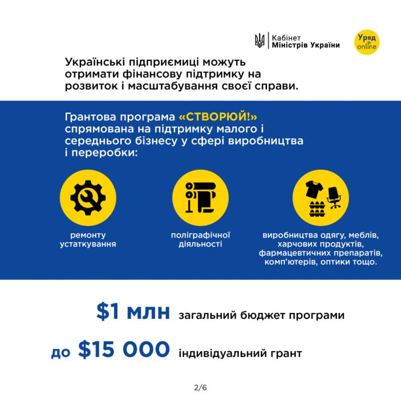 How to get a grant of up to $15 thousand for Ukrainian entrepreneurs Як отримати грант до $15 тисяч українським підприємицям