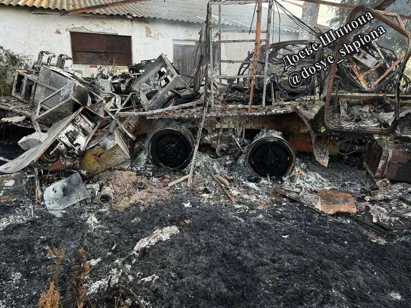 Drones attacked the occupiers control center near Novaya Kakhovka: the communications station was destroyed. Photo