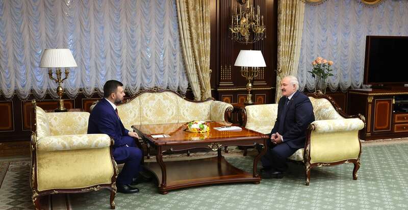 Aleksandr Lukashenko i Denis Pushilin