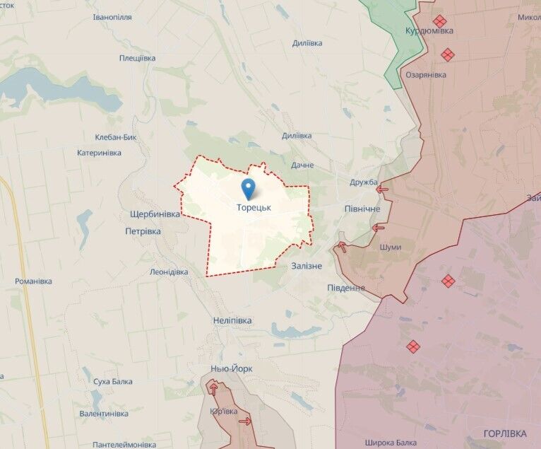 The occupiers are trying to capture Toretsk, they have large reserves: the military announced a difficult situation. Map tdiqtiquxiqtant