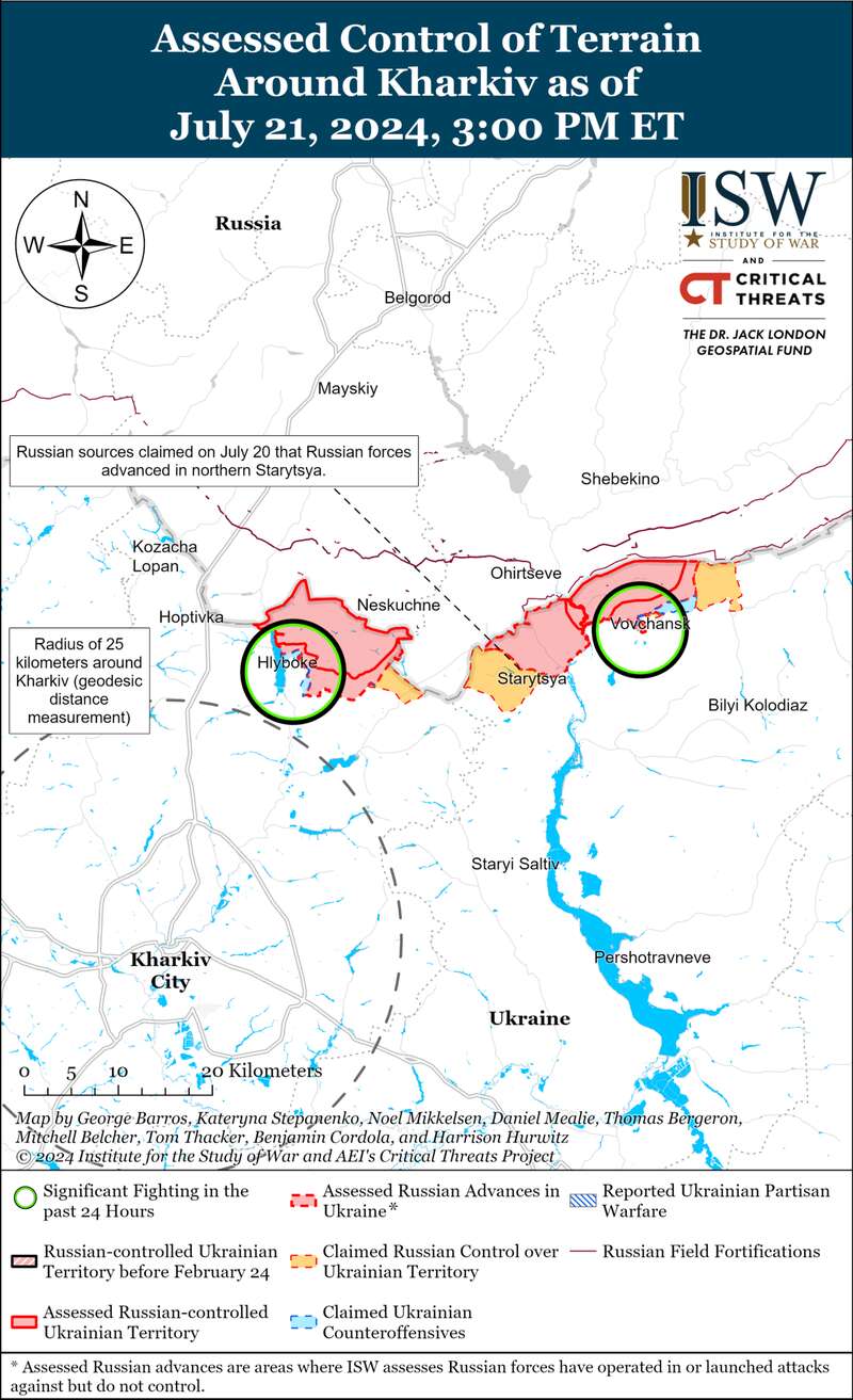 Окупанти посилюють свої підрозділи в районах Глибокого і Вовчанська на Харківщині: в ISW оцінили ситуацію. Карта dqxikeidqxiqxxant