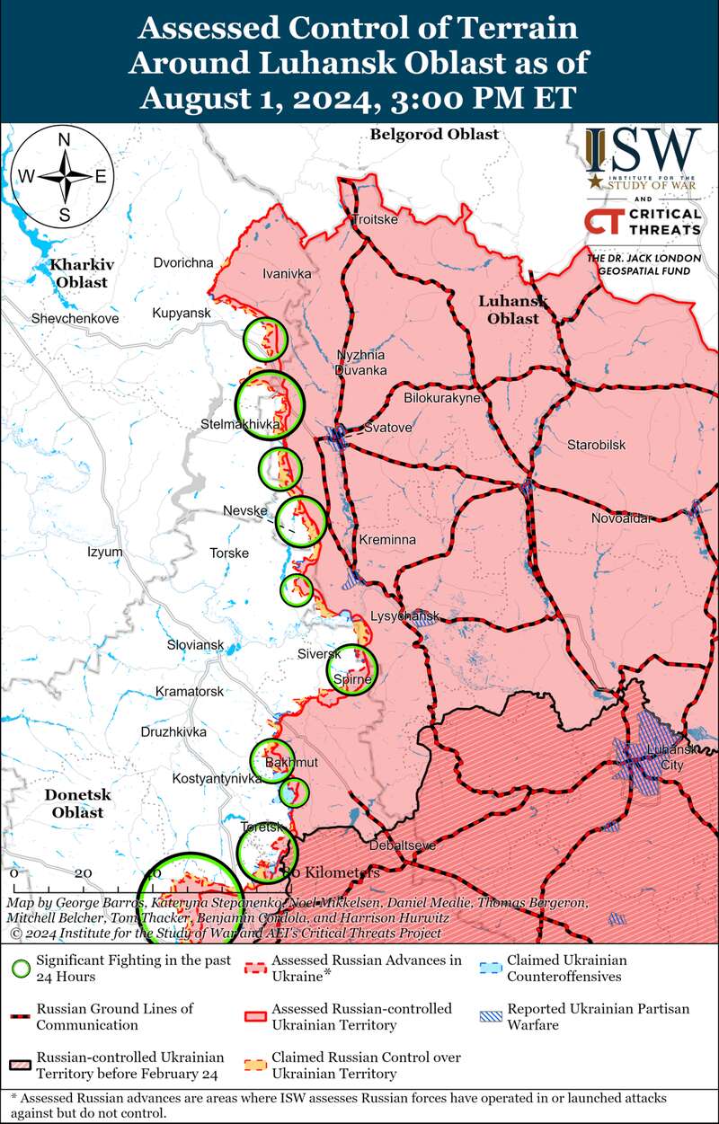 Front in the Kharkov and Luhansk regions