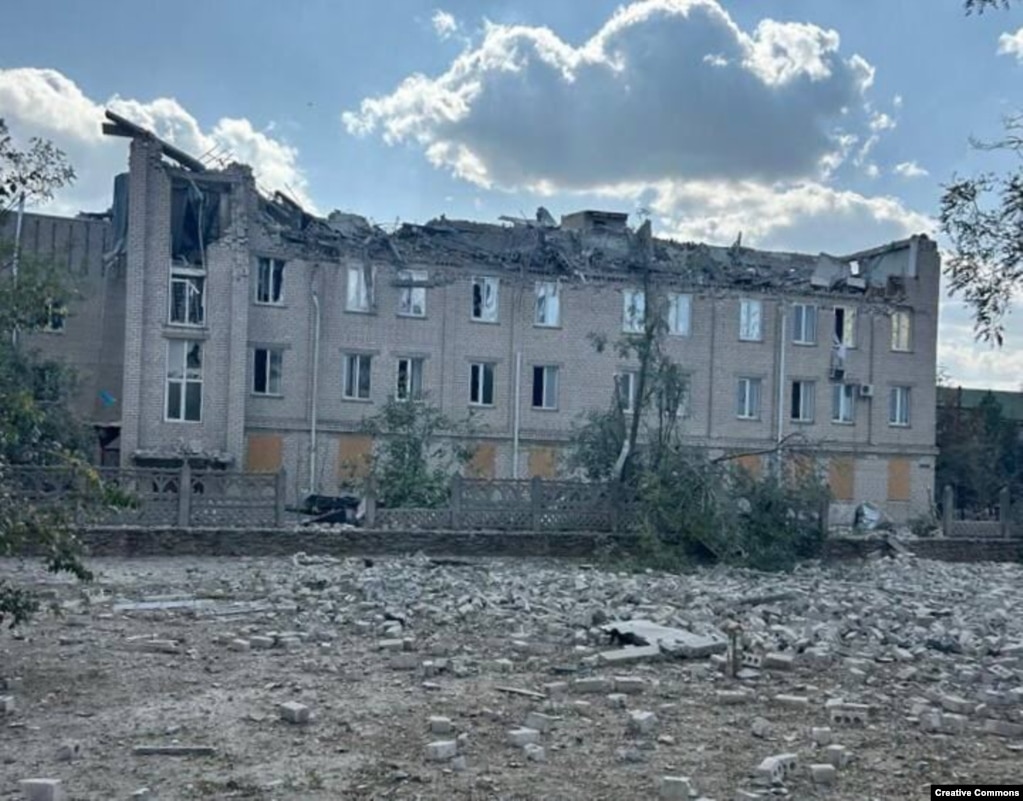 Берислав – последствия ракетных обстрелов, октябрь 2023 года.