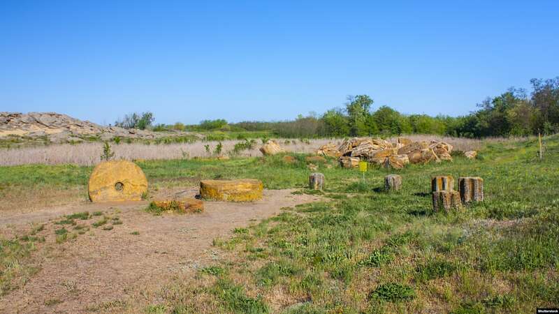 Каменная Могила – мировая памятка древней культуры в Украине вблизи Мелитополя в Запорожской области, архивное фото