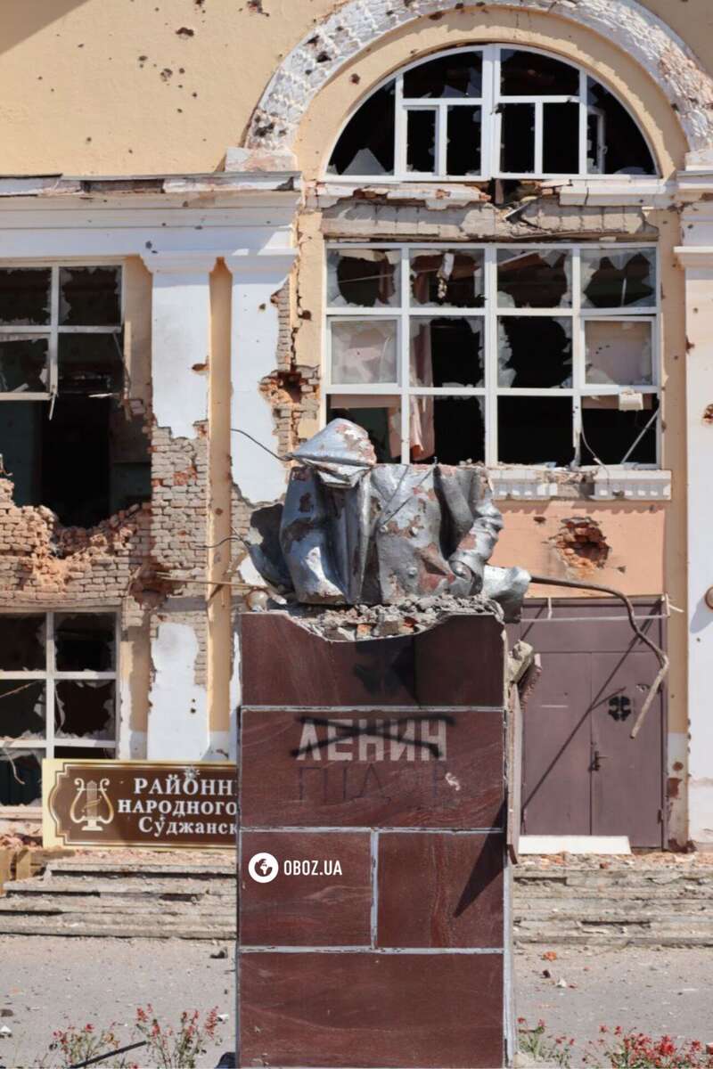 Пам’ятник Леніну в Суджі знесли самі росіяни: свідчення очевидця. Фото