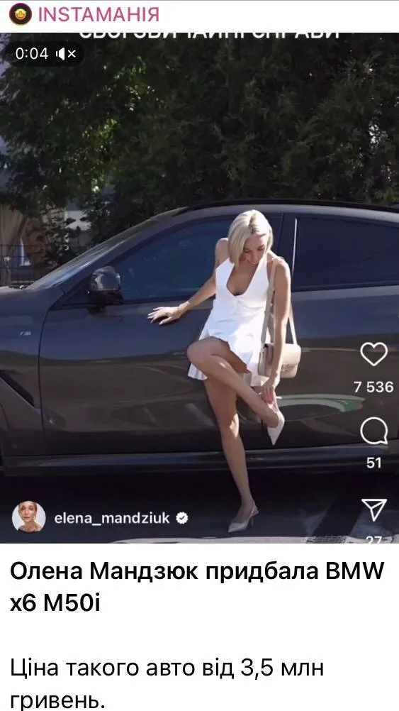 Блогерку Елену Мандзюк раскритиковали за новый автомобиль стоимостью от 3 млн гривен: как она оправдалась и сколько зарабатывает в месяц
