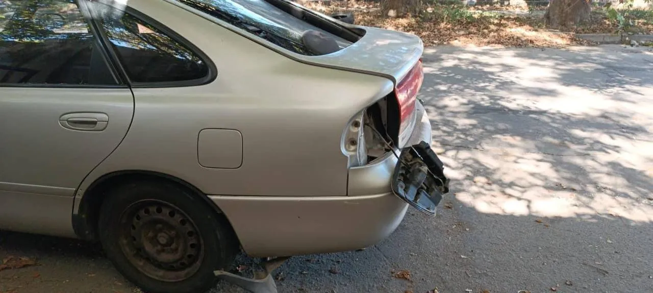 Occupiers attacked the car of a university employee in Kherson with a drone. Photo