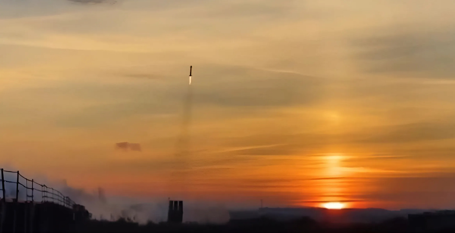 Запуск ракеты AIM-9X с украинской пусковой установки NASAMS 3, 2024 год. Фото: United24