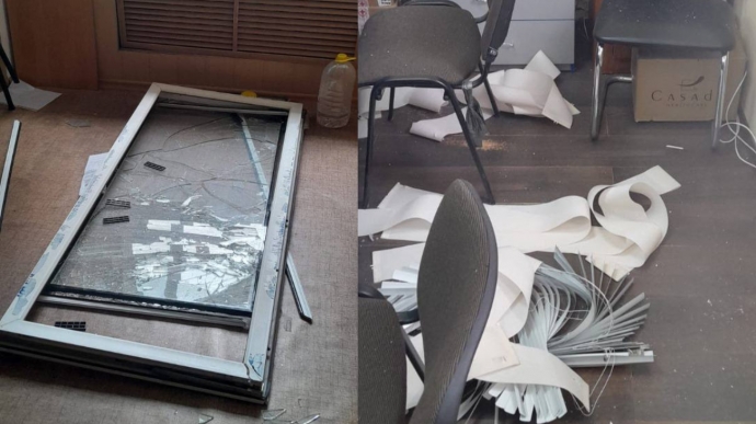 The Russian troops damaged the Red Cross office in Kherson dqxikeidqxitkant