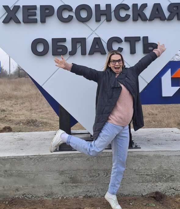 Єкатерина Артеміна в окупованій Херсонщині, березень 2024 р. Фото: соцмережі