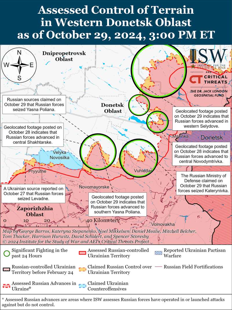 Темпи наступу російських військ в Україні зросли, але відповідають позиційній війні: в ISW оцінили ситуацію. Карта